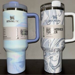 Stanley Quencher H2.0 Tumblers - Blue Marble & Gray Marble